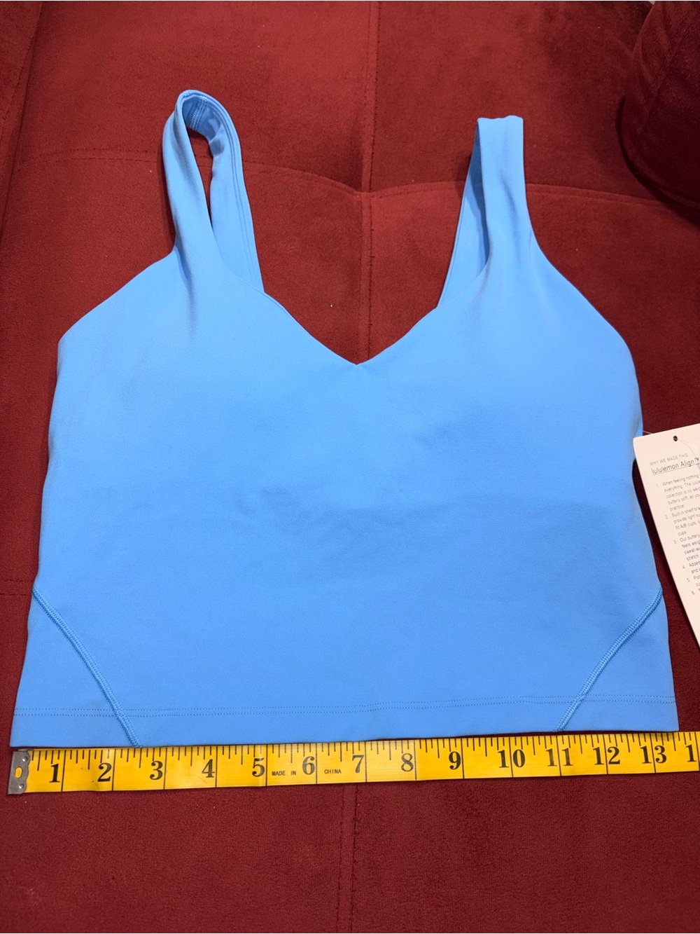 NWT Lululemon Align Tank Light Support Bra Size 6 Oceans Wave Light Blue - Picture 6 of 7